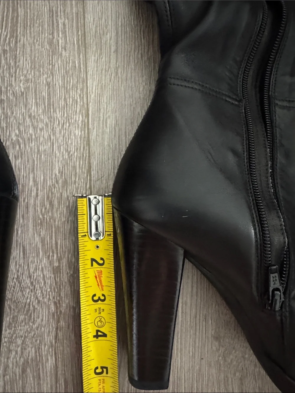 Stuart Weitzman Black Leather Over-the-Knee High Heel Boots